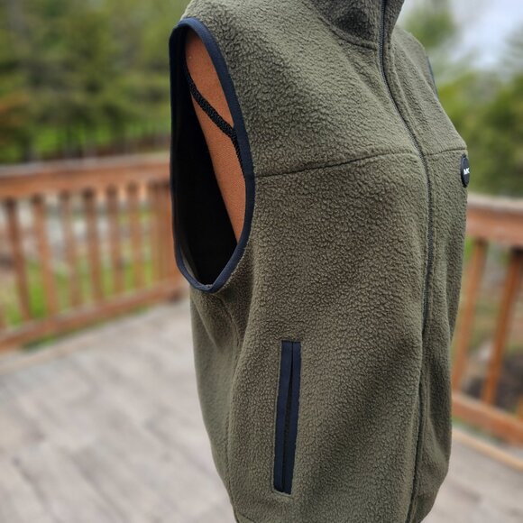 NWT Michael Kors Green Fleece Sherpa Vest Sz M - Picture 4 of 8